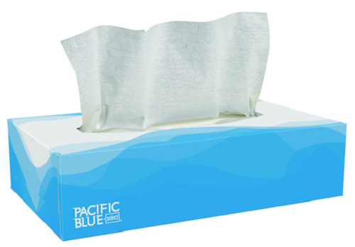 Pacific Blue Select 2-Ply Facial Tissue, Flat Box