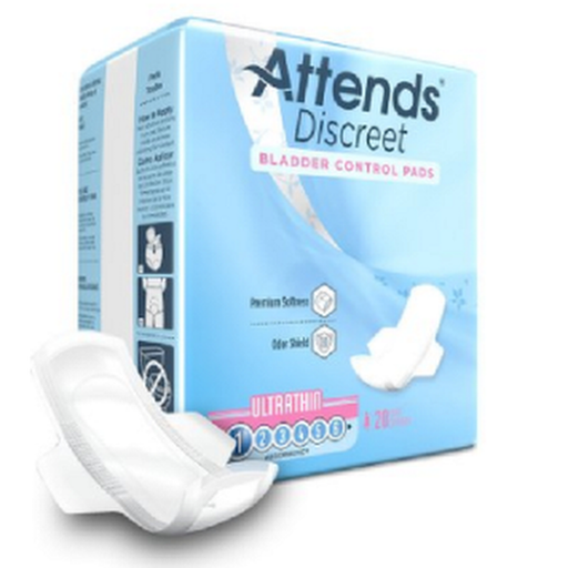 Attends® Discreet Panty Liner Bladder Control Pad - Light Absorbency / 6" Length