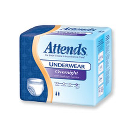 Attends® Overnight Pull On Absorbent Underwear - Unisex, Heavy Absorbency / Medium (34-44", 120-175 lbs)