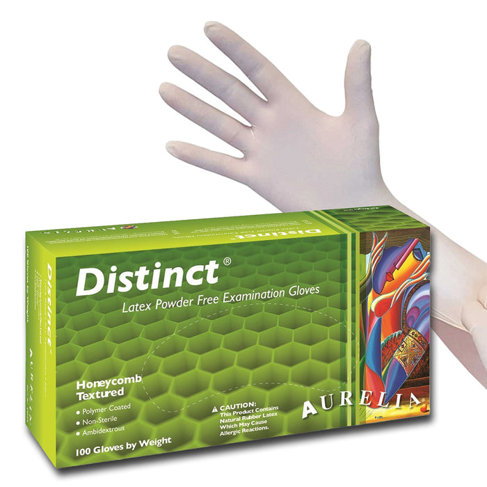 Aurelia® Distinct™ Honeycomb® Textured PF Latex Exam Gloves