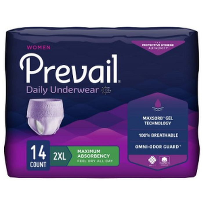 Prevail® Daily Pull On Absorbent Underwear - Female, Heavy Absorbency / XX-Large (64-80", 250 lbs+ )