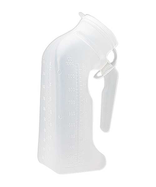 Urinal - Male, Disposable, 1 Quart (946mL), With Lid