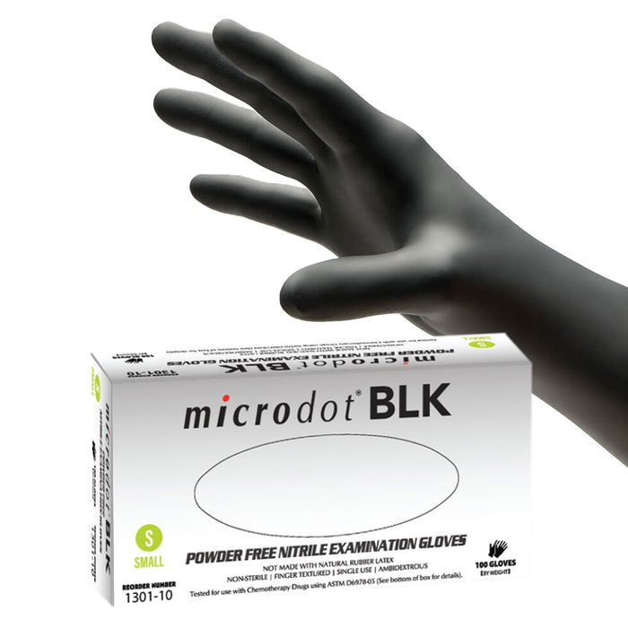 Microdot® BLK Nitrile Exam Gloves