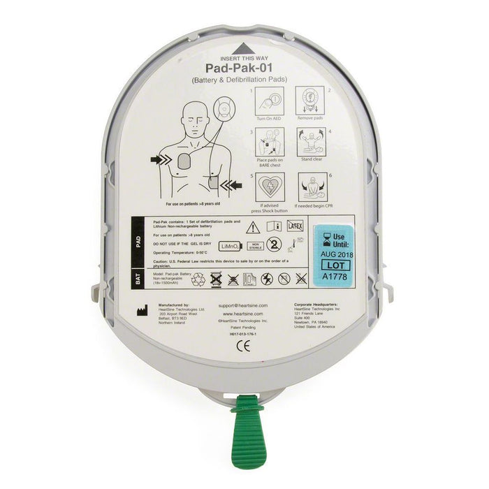 HeartSine® samaritan® Pad-Pak™ Electrode Pads & Battery (Adult)